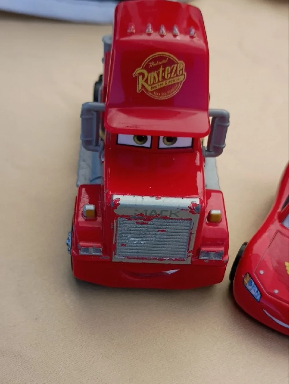 Disney Red Lightning McQueen & Blue Porsche Toy Cars
